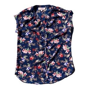 Philosophy blue floral top, size xs